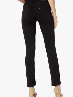 Levis 724 Black Jeans Sz 28 High Rise Straight